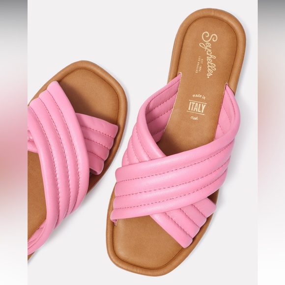 NIB Seychelles 'Word for Word' Pink Leather Italian Sandals (Women's 6.5) - Picture 2 of 9